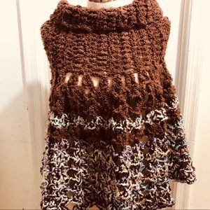 Handmade Cowl Neck Poncho